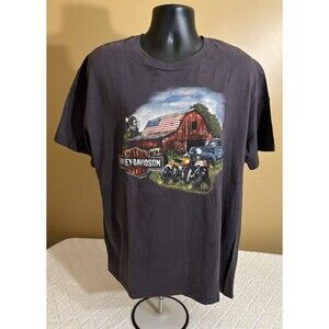 Vintage Harley Davidson USA Made Myrtle Beach SC 2 Sided Brown Tee Men’s XL